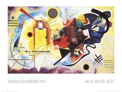 Blue Red Yellow 1925 by Wassily Kandinsky Art Print Abstract Poster 11x14 