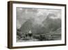 Wastdale Head and Scawfell Pikes, Lake District-Thomas Allom-Framed Art Print