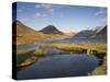 Wastwater, Yewbarrow, Great Gable and Scafell Pike in the Distance, Wasdale, Lake District National-James Emmerson-Stretched Canvas