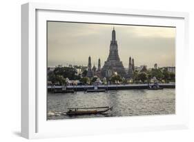 Wat Arun and Chao Phraya River, Bangkok, Thailand-Andrew Taylor-Framed Photographic Print