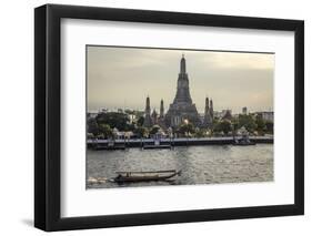 Wat Arun and Chao Phraya River, Bangkok, Thailand-Andrew Taylor-Framed Photographic Print