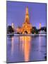 Wat Arun, Buddhist Temple Reflects in River at Dusk, Bangkok, Thailand-null-Mounted Photographic Print