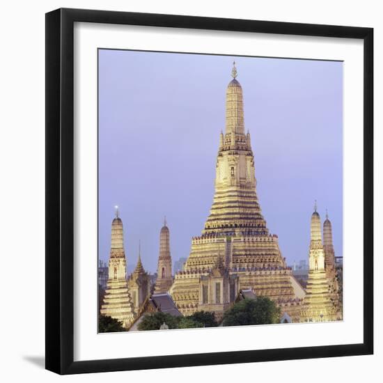 Wat Arun Buddhist temple-Martin Puddy-Framed Photographic Print