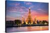 Wat Arun Night View Temple in Bangkok, Thailand-anekoho-Stretched Canvas