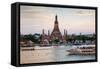 Wat Arun (Temple of the Dawn) and Chao Phraya River at Sunset-Gavin Hellier-Framed Stretched Canvas