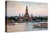 Wat Arun (Temple of the Dawn) and Chao Phraya River at Sunset-Gavin Hellier-Stretched Canvas