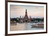 Wat Arun (Temple of the Dawn) and Chao Phraya River at Sunset-Gavin Hellier-Framed Photographic Print