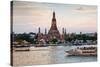 Wat Arun (Temple of the Dawn) and Chao Phraya River at Sunset-Gavin Hellier-Stretched Canvas