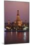 Wat Arun (Temple of the Dawn) and the Chao Phraya River by Night, Bangkok, Thailand-null-Mounted Photographic Print