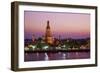 Wat Arun (Temple of the Dawn) and the Chao Phraya River by Night, Bangkok, Thailand-null-Framed Photographic Print