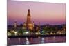 Wat Arun (Temple of the Dawn) and the Chao Phraya River by Night, Bangkok, Thailand-null-Mounted Photographic Print