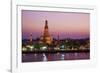 Wat Arun (Temple of the Dawn) and the Chao Phraya River by Night, Bangkok, Thailand-null-Framed Photographic Print