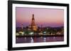 Wat Arun (Temple of the Dawn) and the Chao Phraya River by Night, Bangkok, Thailand-null-Framed Premium Photographic Print