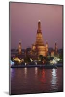 Wat Arun (Temple of the Dawn) and the Chao Phraya River by Night, Bangkok, Thailand-null-Mounted Photographic Print