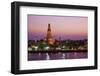 Wat Arun (Temple of the Dawn) and the Chao Phraya River by Night, Bangkok, Thailand-null-Framed Premium Photographic Print