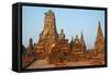 Wat Chai Wattanaram, Ayutthaya Historical Park, Ayutthaya, Thailand, Southeast Asia, Asia-null-Framed Stretched Canvas