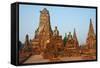 Wat Chai Wattanaram, Ayutthaya Historical Park, Ayutthaya, Thailand, Southeast Asia, Asia-null-Framed Stretched Canvas