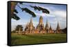 Wat Chaiwatthanaram-Stuart Black-Framed Stretched Canvas