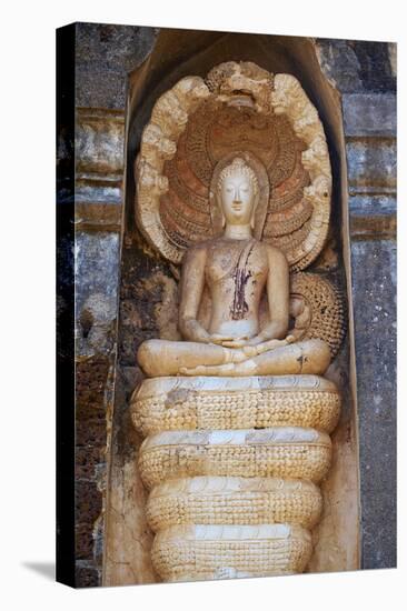 Wat Chedi Chet Thaeo Temple, Ancient City Si Satchanalai, Sukhothai Province, Thailand-null-Stretched Canvas