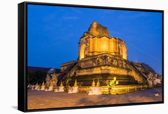 Wat Chedi Luang Temple-David Ionut-Framed Stretched Canvas