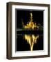 Wat Chong Klang and Reflection in Chong Kham Lake, Thailand-Merrill Images-Framed Photographic Print