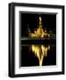 Wat Chong Klang and Reflection in Chong Kham Lake, Thailand-Merrill Images-Framed Photographic Print