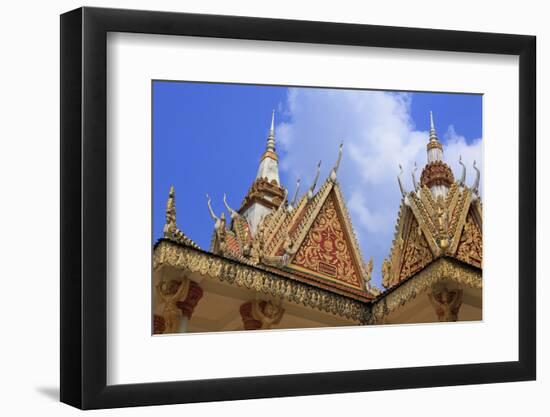 Wat Krom Temple, Sihanoukville Port, Sihanouk Province, Cambodia, Indochina, Southeast Asia, Asia-Richard Cummins-Framed Photographic Print