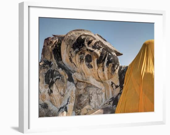 Wat Lokaya Suttha in Ayutthaya Reclining Buddha-Terry Eggers-Framed Photographic Print