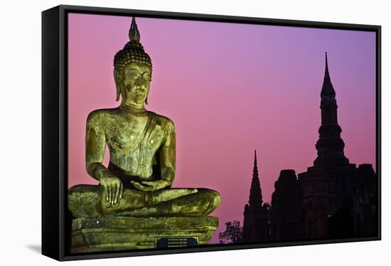 Wat Mahatat, Sukhothai Historical Park, Sukhothai, Thailand, Southeast Asia, Asia-null-Framed Stretched Canvas