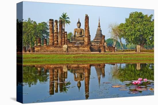 Wat Mahatat, Sukhothai Historical Park, Sukhothai, Thailand, Southeast Asia, Asia-null-Stretched Canvas