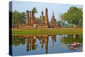 Wat Mahatat, Sukhothai Historical Park, Sukhothai, Thailand, Southeast Asia, Asia-null-Stretched Canvas