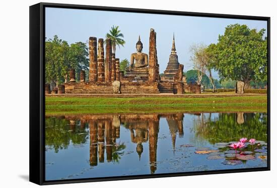 Wat Mahatat, Sukhothai Historical Park, Sukhothai, Thailand, Southeast Asia, Asia-null-Framed Stretched Canvas