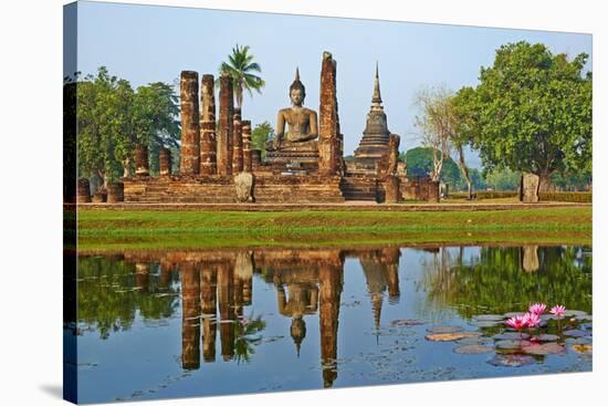 Wat Mahatat, Sukhothai Historical Park, Sukhothai, Thailand, Southeast Asia, Asia-null-Stretched Canvas