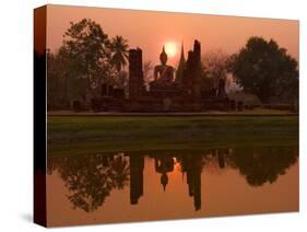 Wat Mahathat, Sukhothai Historical Park, UNESCO World Heritage Site, Sukhothai Province, Thailand,-Ben Pipe-Stretched Canvas