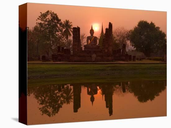 Wat Mahathat, Sukhothai Historical Park, UNESCO World Heritage Site, Sukhothai Province, Thailand,-Ben Pipe-Stretched Canvas