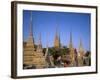 Wat Pho / Chedis / Monk, Bangkok, Thailand-Steve Vidler-Framed Photographic Print