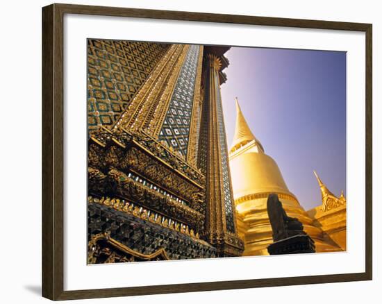 Wat Phra Kaeo, Grand Palace, Bangkok, Thailand-Walter Bibikow-Framed Photographic Print