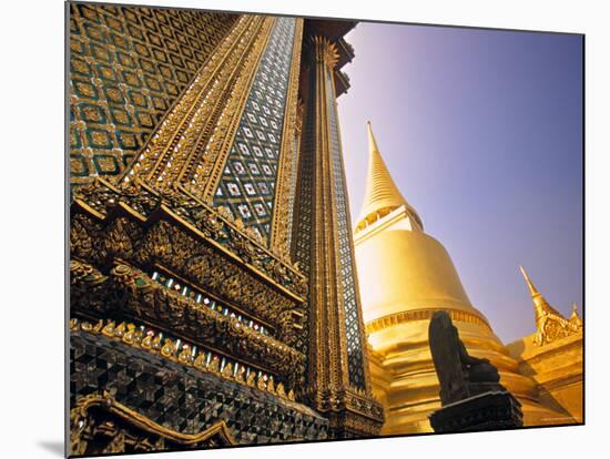 Wat Phra Kaeo, Grand Palace, Bangkok, Thailand-Walter Bibikow-Mounted Photographic Print