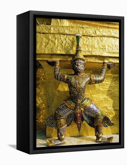 Wat Phra Kaeo, Temple of the Emerald Buddha, Grand Palace, Bangkok, Thailand-Bruno Morandi-Framed Stretched Canvas