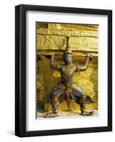 Wat Phra Kaeo, Temple of the Emerald Buddha, Grand Palace, Bangkok, Thailand-Bruno Morandi-Framed Photographic Print