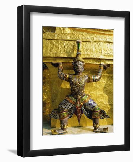 Wat Phra Kaeo, Temple of the Emerald Buddha, Grand Palace, Bangkok, Thailand-Bruno Morandi-Framed Photographic Print