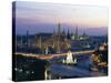 Wat Phra Kaew, the Temple of the Emerald Buddha, and the Grand Palace at Dusk in Bangkok, Thailand-Gavin Hellier-Stretched Canvas