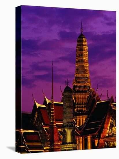 Wat Phra Keo at Dusk, Bangkok, Thailand-Richard I'Anson-Stretched Canvas