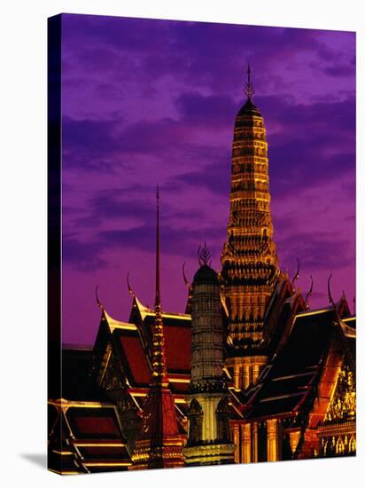 Wat Phra Keo at Dusk, Bangkok, Thailand-Richard I'Anson-Stretched Canvas
