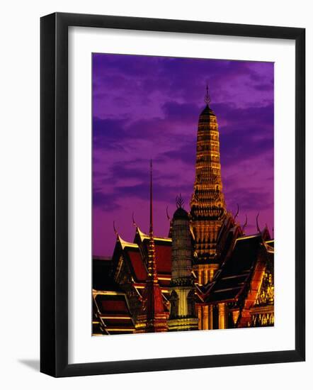 Wat Phra Keo at Dusk, Bangkok, Thailand-Richard I'Anson-Framed Photographic Print