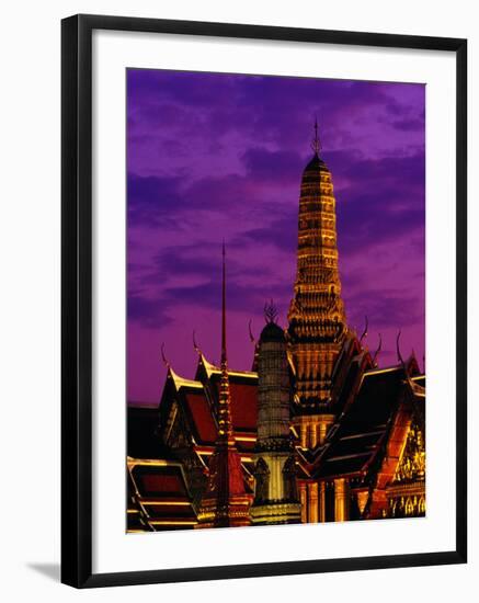 Wat Phra Keo at Dusk, Bangkok, Thailand-Richard I'Anson-Framed Photographic Print