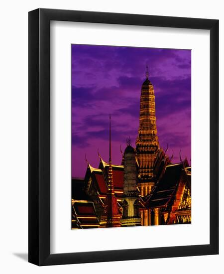 Wat Phra Keo at Dusk, Bangkok, Thailand-Richard I'Anson-Framed Premium Photographic Print