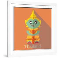 Wat Pra Kaew Icon Eps 10 Format-Sajja-Framed Art Print