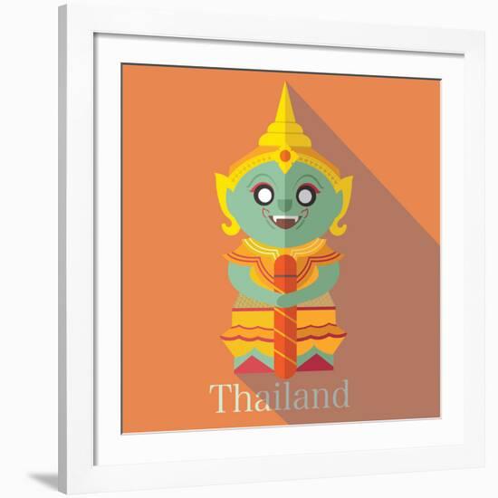 Wat Pra Kaew Icon Eps 10 Format-Sajja-Framed Art Print