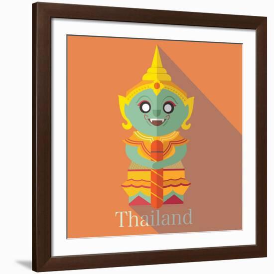 Wat Pra Kaew Icon Eps 10 Format-Sajja-Framed Art Print